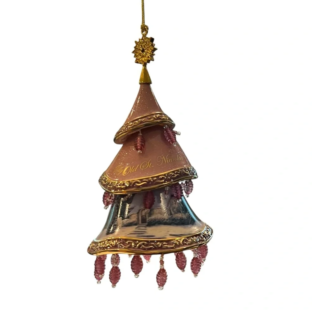 Thomas Kinkade Bradford Exchange Christmas‎ Ornament 3 Trees Heirloom Victorian